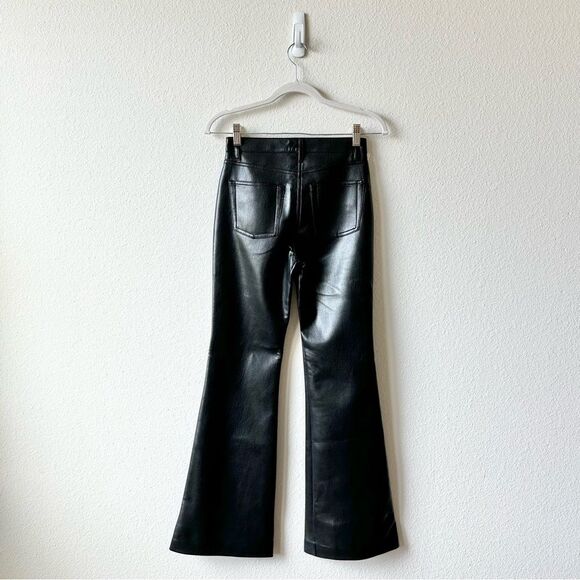 NWT Aritzia The Melina™ Flare High-waisted Vegan Leather Flare Pants Black Sz 0 - Picture 5 of 11